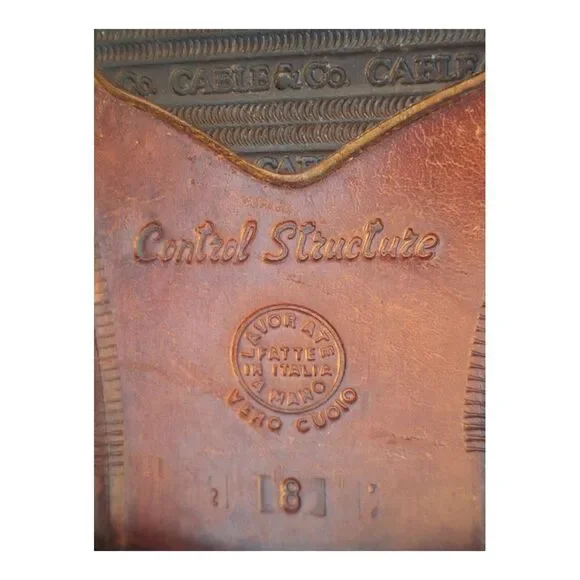 Mens Cable & Co Shoes Made in Italy Wingtip Brogue Oxfords VINTAGE - Picture 4 of 9